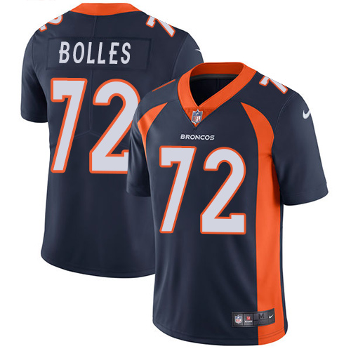 2019 men Denver Broncos #72 Bolles blue Nike Vapor Untouchable Limited NFL Jersey